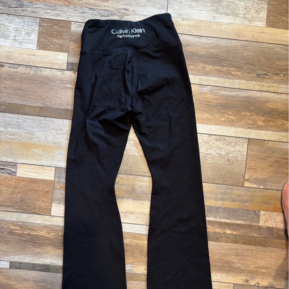 Calvin Klein Black Flared Performance Leggings